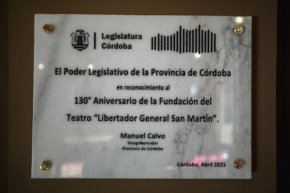 La Legislatura homenajeó al Teatro del Libertador San Martín en su 130° aniversario